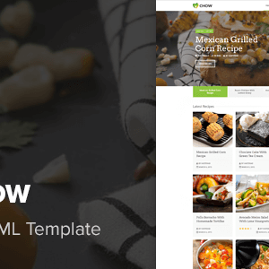 Chow – Recipes & Food Blog HTML Template