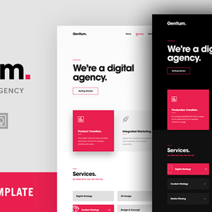 Gentium – A Creative Digital & Marketing Agency OnePage Template